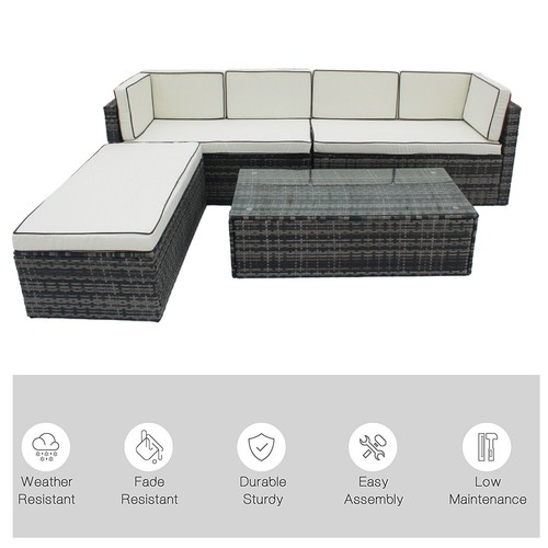 5seater rattan garden outdoor - 5seater,
