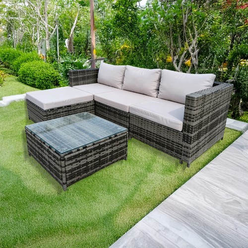 Rattan garden furniture corner - rattan,