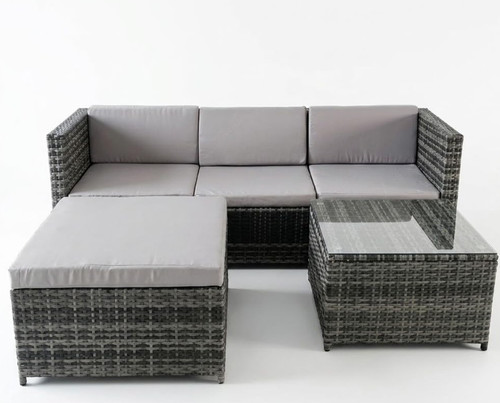 Rattan garden furniture set - furniture,