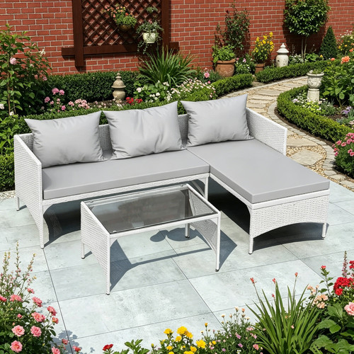 Grey shape garden corner - grey, l-shape