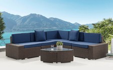 Corner Rattan Garden Furniture