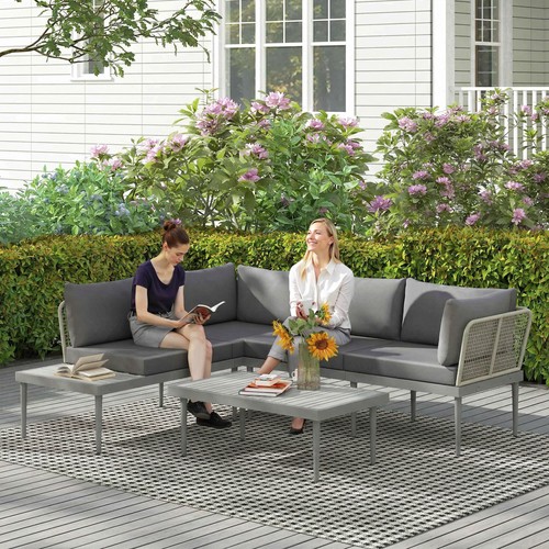 Piece shaped rattan garden - l,